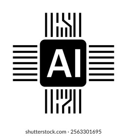 Generate AI icon. Design can use for web and mobile app. Vector illustration
