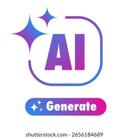 Generate AI icon set gradient color trendy style
