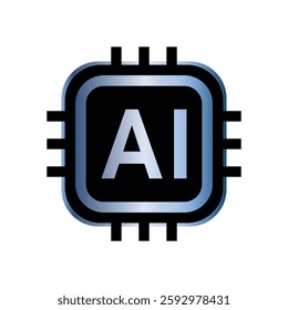 Generate AI symbols. Artificial intelligence. Icon element for app, website and interphase. Vector illustration.