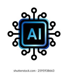 Generate AI symbols. Artificial intelligence. Icon element for app, website and interphase. Vector illustration.