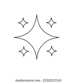 Generate icon. AI stars. Artificial intelligence logo outline. Machine learning. Generate image and text sign. Computer help assistant. Data science. Vector illustration