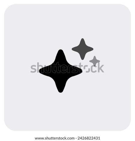 Generate icon. AI stars. Artificial intelligence logo. Machine learning. Generate image and text sign. Computer help assistant. Data science. Vector illustration.