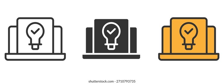 Ideas innovadoras de Generar con iconos de bombillas gráficas para proyectos de diseño o presentaciones modernas que enfatizan la creatividad y las soluciones de resolución de problemas