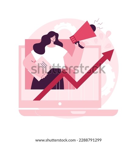 Generate more traffic abstract concept vector illustration. SEO online service, company website, traffic generation, more visitors, web page optimization, menu bar, navigation abstract metaphor.