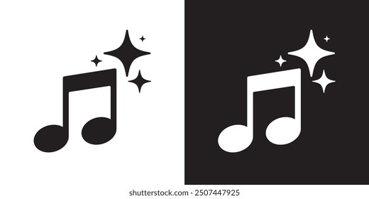 Generate music by AI icon. Artificial intelligence creates music concepts. Machine learning text to generate Musical. UI UX design for app and web. Vector illustration.