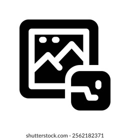 generate picture icon. vector glyph icon for your website, mobile, presentation, and logo design.