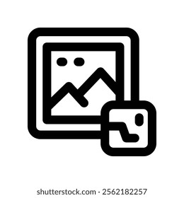 generate picture icon. vector line icon for your website, mobile, presentation, and logo design.