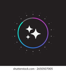 Generate please wait progress bar. Generative AI user interface. AI enters by command prompt to generate ideas. Icon Element for website, mobile app. Vector illustration.