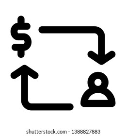 Generate value profit investment icon for web mobile app and presentation