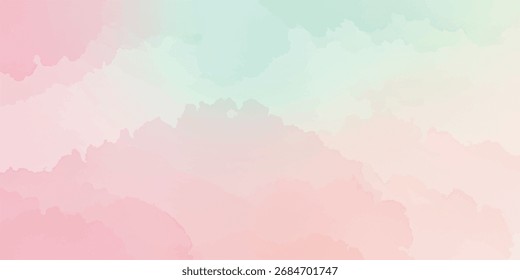 Generado con AI- Abstractas fondo de acuarela pastel verde claro rosa amarillo efecto artístico de ensueño
