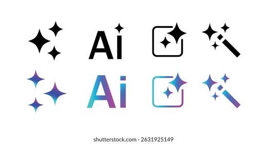 Generated AI button and AI icon. Artificial intelligence Generate button in trendy neumorphic style. Artificial intelligence online tool, icon UI. Artificial intelligence and Machine learning icon.