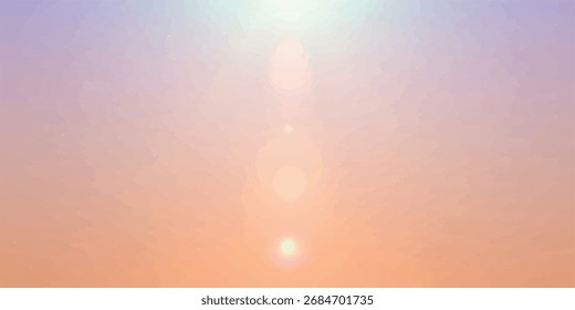 Gerado com AI- Transição gradiente suave de lavanda para pêssego com uma fonte de luz difusa e efeito bokeh