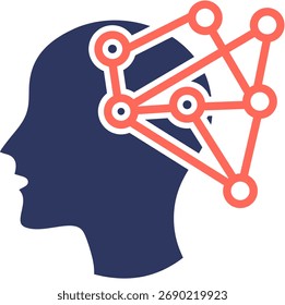 Generating Algorithms Icon Glyph Color Vector Illustration