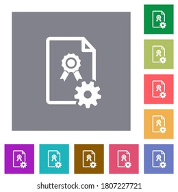 Generating certificate flat icons on simple color square backgrounds