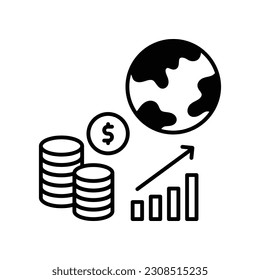 Generating Economic Value icon vector stock illustration.