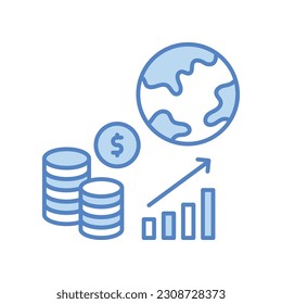 Generating Economic Value icon vector stock illustration.