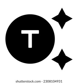 Generating tokens icon isolated vector illustration on white background. High quality black style vector icons