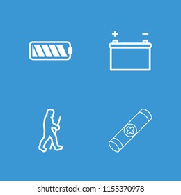 Generation icon. collection of 4 generation filled and outline icons such as battery. editable generation icons for web and mobile.
