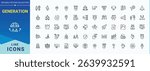 Generation icon set in linear style. Minimal thin line web icons set. Editable stroke. Vector collection. Family icon set. Containing family, human, person, man and more.