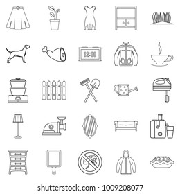 Generation icons set. Outline set of 25 generation vector icons for web isolated on white background