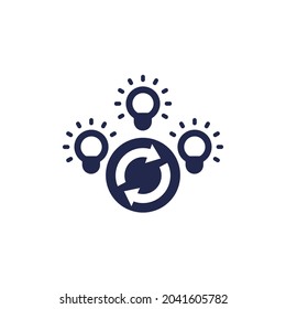 generation ideas icon on white