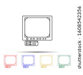 generation of light TVs with remote control multi color style icon. Simple thin line, outline vector of generation icons for ui and ux, website or mobile application
