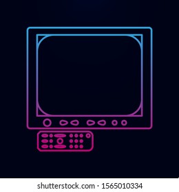 Generation of light tvs with remote control nolan icon. Simple thin line, outline vector of generation icons for ui and ux, website or mobile application