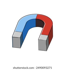 generation magnet cartoon. capture strategy, person strength, candidate red generation magnet sign. isolated symbol vector illustration