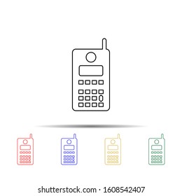 generation of narrow mobile phones multi color style icon. Simple thin line, outline vector of generation icons for ui and ux, website or mobile application