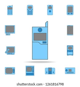 generation phones with a cover color outline icon. One of the collection icons for websites, web design