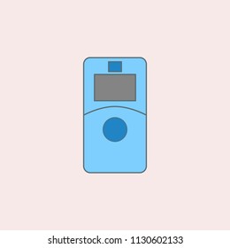 generation phones with a cover without antennas field outline icon. Element of generation icon for mobile concept and web apps. Field outline generation phones icon on colored background