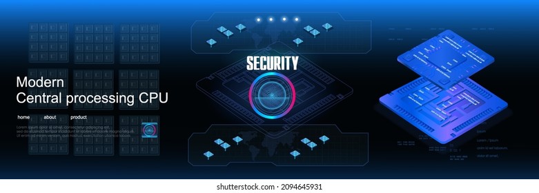 Generation of powerful microprocessors for computers, servers and cryptocurrency mining. Chip for processing large amounts of information. Development of electronic microdevices