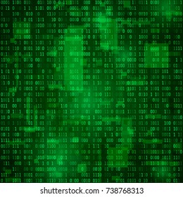 Generation of random binary data.  Coding information. Matrix vector background
