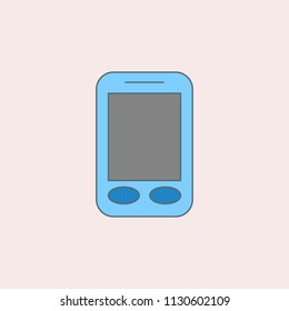 generation of smart phones field outline icon. Element of generation icon for mobile concept and web apps. Field outline generation of smart phones icon on colored background