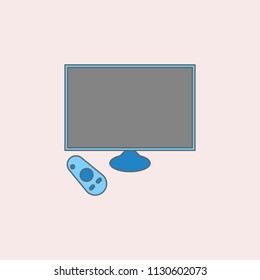 generation of smart TVs field outline icon. Element of generation icon for mobile concept and web apps. Field outline generation of smart TVs icon can be used for web and mobile on colored background