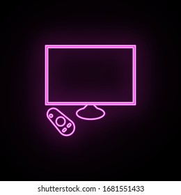 Generation of smart tvs neon icon. Simple thin line, outline vector of generation icons for ui and ux, website or mobile application