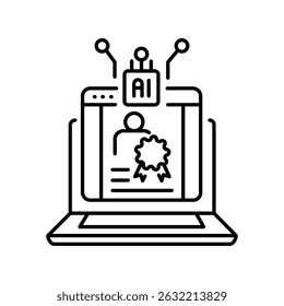 estudante da geração retoma o ícone de linha preta para projetos digitais e impressos.  Ícones mínimos de limpeza para aplicativos e sites. Ícones simples modernos para UI UX e branding