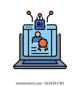 generation student resumes color line icon for digital and print projects.  Minimal clean icons for apps and websites. Modern simple icons for UI UX and branding