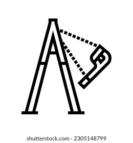 generation swing park kid play line icon vector. generation swing park kid play sign. isolated contour symbol black illustration