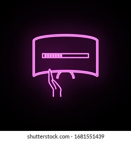 Generación de icono de neón tvs. Línea delgada simple, contorno vectorial iconos de generación para ui y ux, sitio web o aplicación móvil