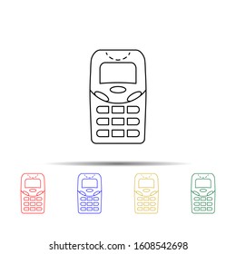 generation without antenna phones multi color style icon. Simple thin line, outline vector of generation icons for ui and ux, website or mobile application