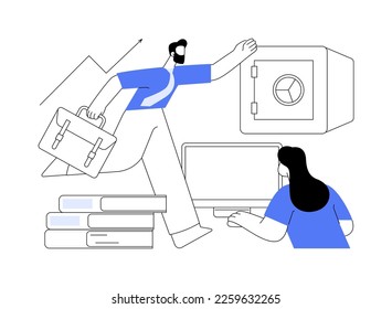 Generation X abstract concept vector illustration. Middle age, parents, work-life balance, strong professional, cold war, personal computing, pay off debt, stable saving plan abstract metaphor.