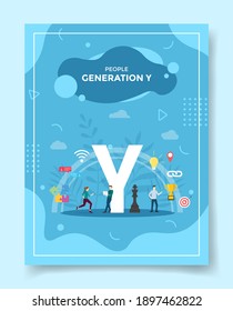 Generation Y For Template Of Banners, Flyer, Books Cover, Magazine