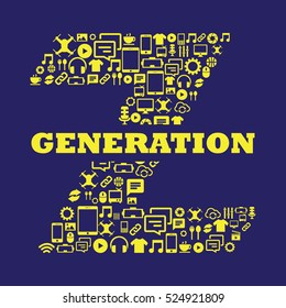 Generation Z With Icons Inside