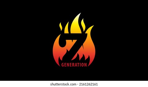 Generation Z Logo Illustration Design, Vector
