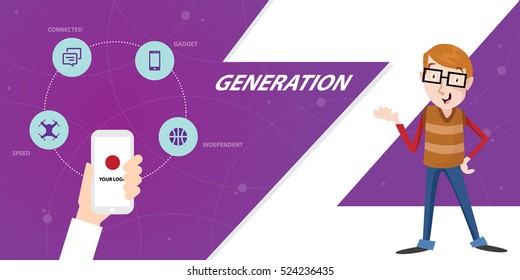 Generation Z Vector Illustration - Shutterstock ID 524236435