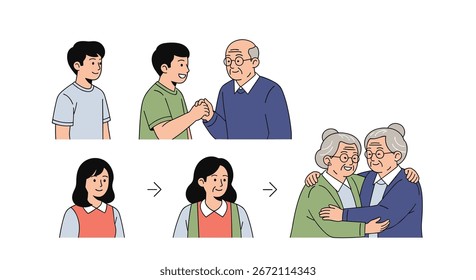 Gerações conectando-se por meio de experiências compartilhadas e respeito mútuo