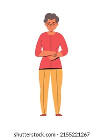 Generations of people composition with isolated doodle style human character age on blank background vector illustration