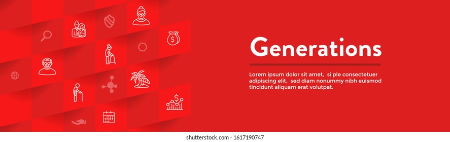 Generations Web Header Banner and Icon Set