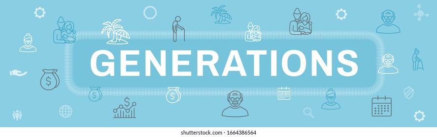 Generations Web Header Banner and Icon Set